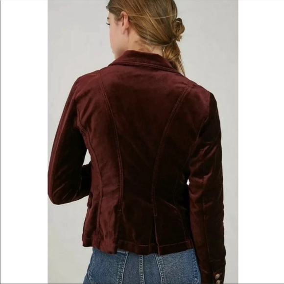 NWT Maeve by Anthropologie Velvet Blazer - sz 10 - Picture 3 of 7